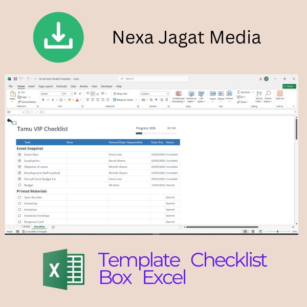 2b Template Checklist Box Excel