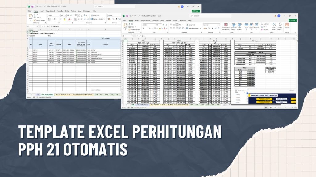 Template Excel Perhitungan PPh 21 Otomatis dan Mudah Digunakan