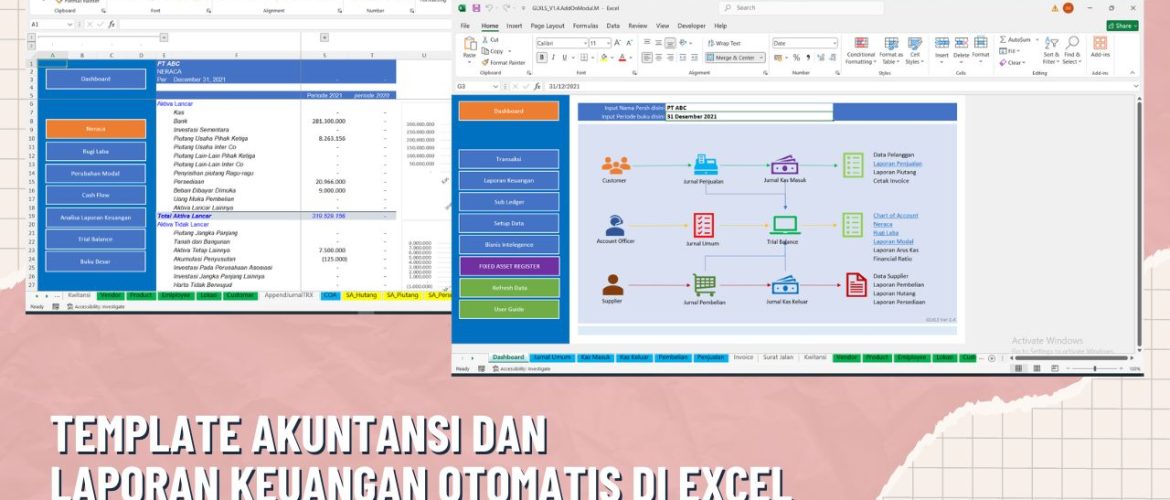 Template Akuntansi dan Laporan Keuangan Otomatis di Excel
