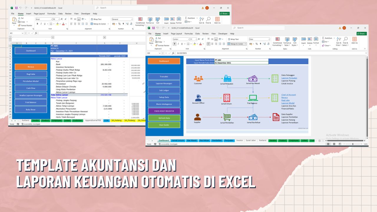 Template Akuntansi dan Laporan Keuangan Otomatis di Excel