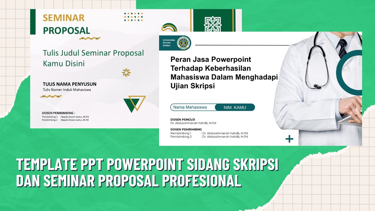 Template PPT Powerpoint Sidang Skripsi dan Seminar Proposal Profesional