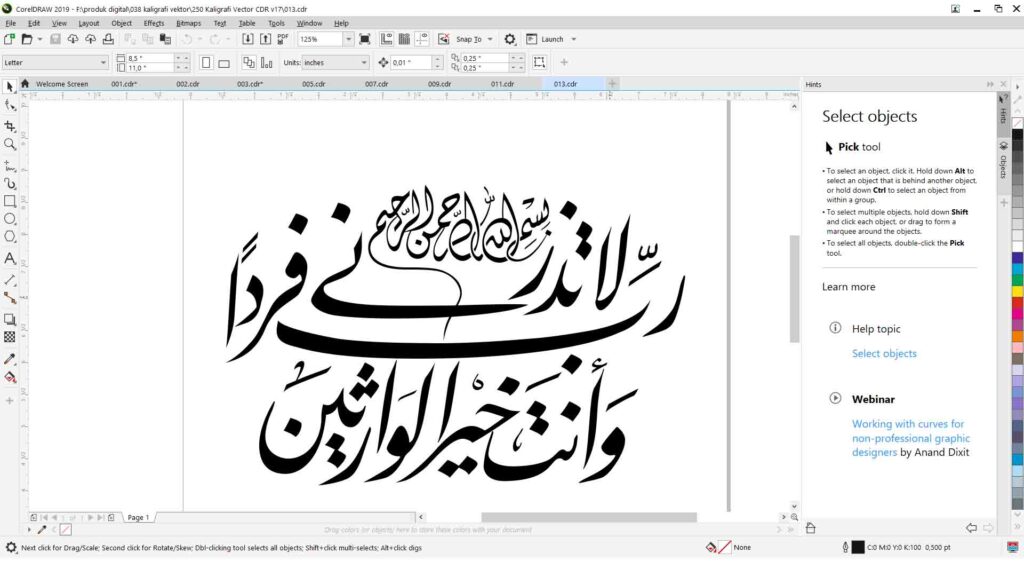 1 ratusan File Kaligrafi Vektor Format CDR CorelDRAW Siap Edit