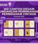 100 Contoh Desain Undangan Pernikahan Vintage CDR CorelDRAW