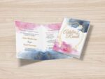 15 Desain Undangan Pernikahan Water Color CDR CorelDRAW