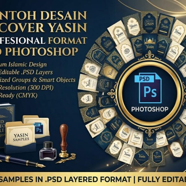 35 Desain Cover Yasin Profesional Format PSD Photoshop