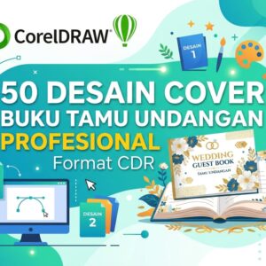 50 Desain Cover Buku Tamu Undangan Profesional Format CDR CorelDRAW