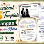 Download 25 Template Undangan Pernikahan dan Khitan CorelDRAW CDR Hitam Putih