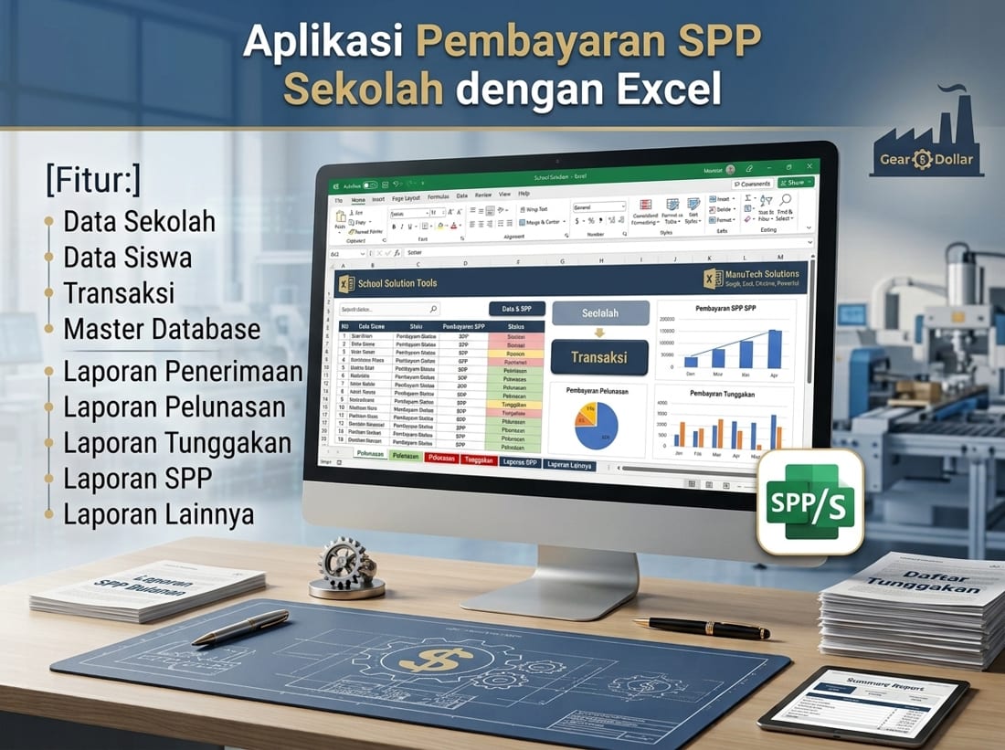 Program Pembayaran SPP Sekolah dengan Excel untuk PAUD, TK, RA, SD, MI, SMP, MTs, SMA dan MA