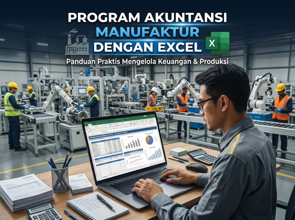 Program Akuntansi Perusahaan Manufaktur dengan Excel untuk Laporan Keuangan