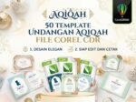 Template Undangan Aqiqah File Corel CDR Desain Elegan, Siap Edit dan Cetak